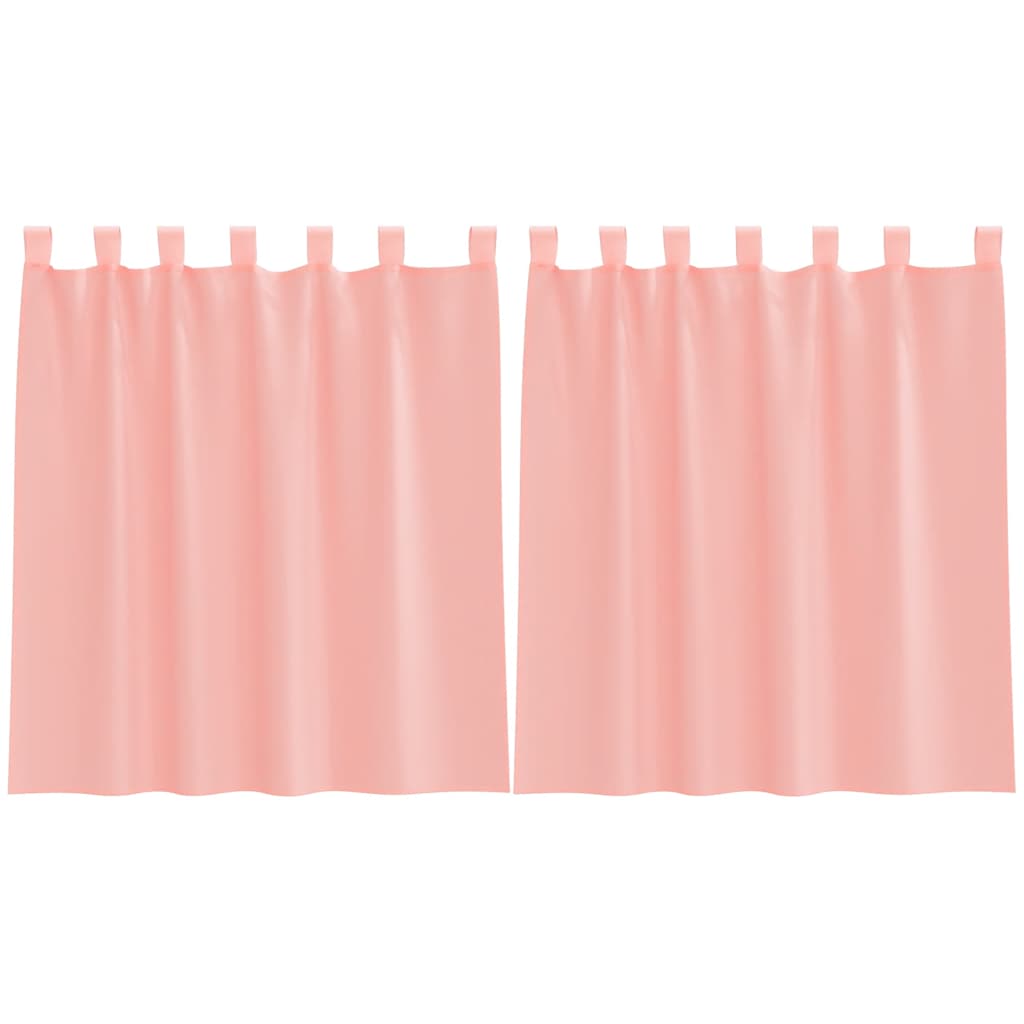 Voile Vorhänge mit Schlaufen 2 Stk. Rosa 140x140 cm
