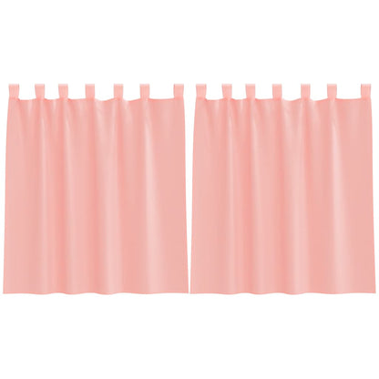Voile Vorhänge mit Schlaufen 2 Stk. Rosa 140x140 cm