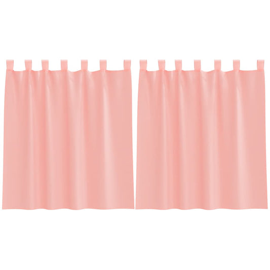 Voile Vorhänge mit Schlaufen 2 Stk. Rosa 140x140 cm