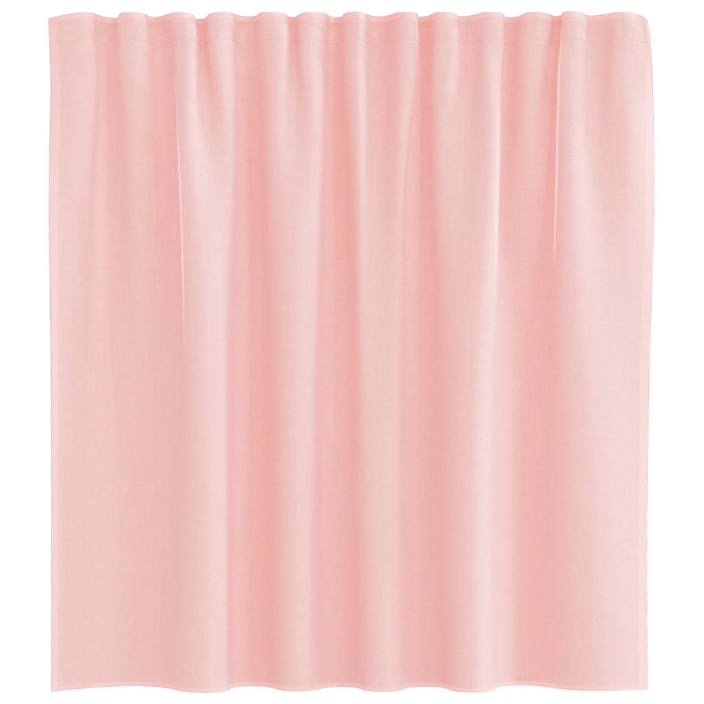 Voile Vorhänge mit Schlaufen 2 Stk. Rosa 140x140 cm