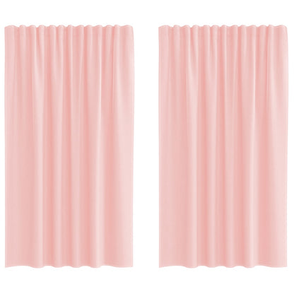 Voile Vorhänge mit Schlaufen 2 Stk. Rosa 140x175 cm