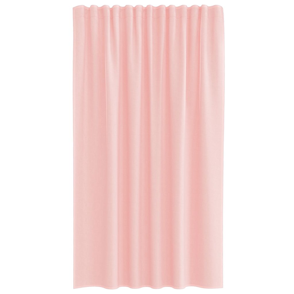 Voile Vorhänge mit Schlaufen 2 Stk. Rosa 140x175 cm