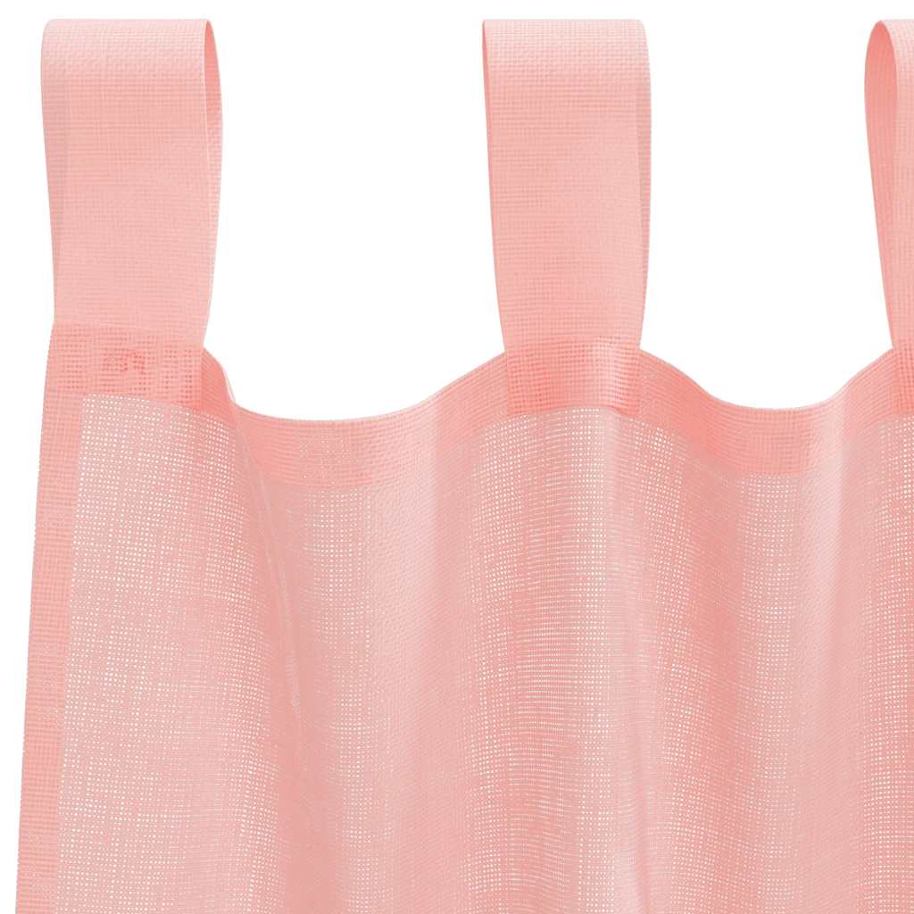 Voile Vorhänge mit Schlaufen 2 Stk. Rosa 140x225 cm