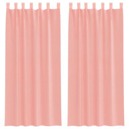 Voile Vorhänge mit Schlaufen 2 Stk. Rosa 140x245 cm