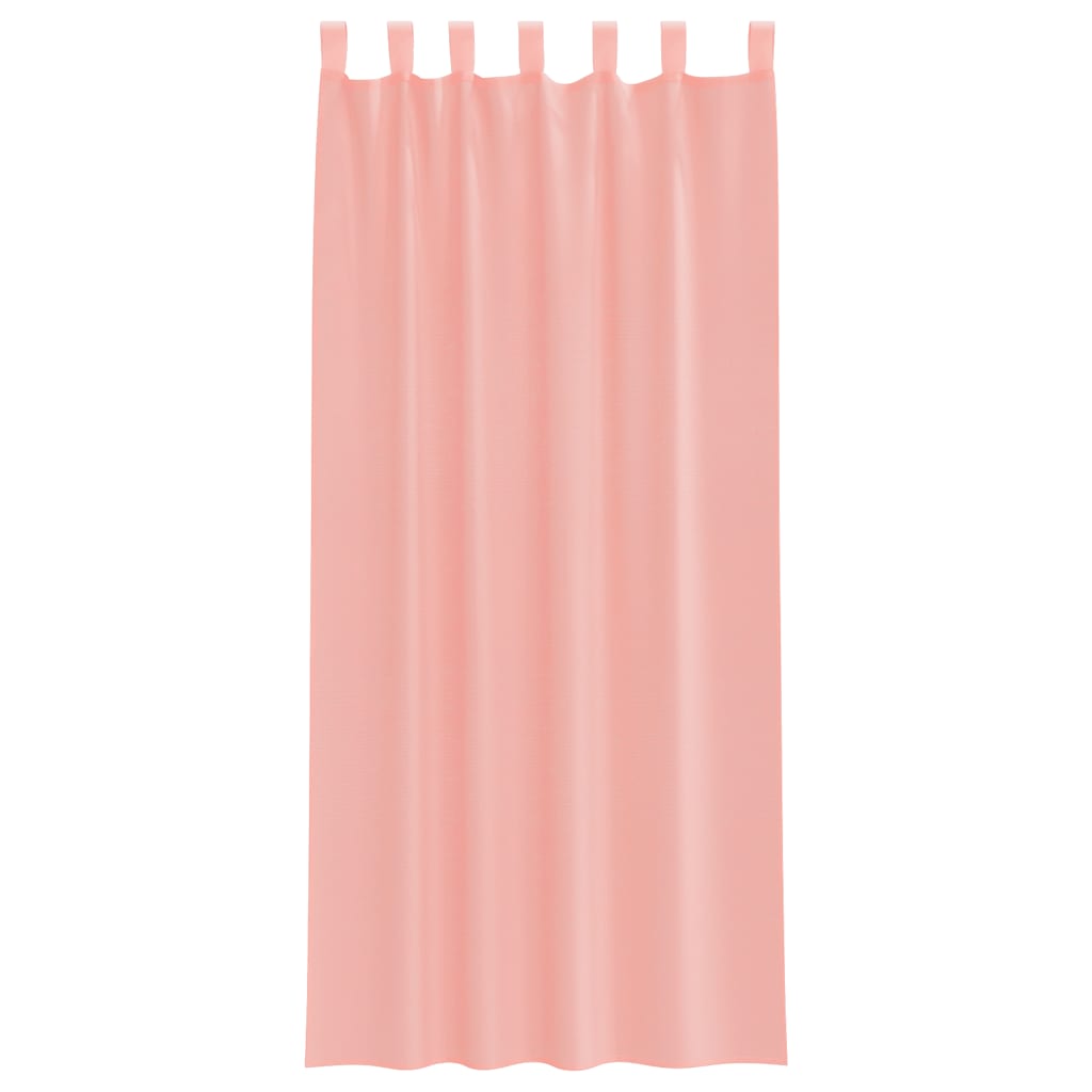 Voile Vorhänge mit Schlaufen 2 Stk. Rosa 140x245 cm