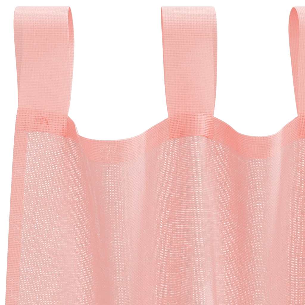 Voile Vorhänge mit Schlaufen 2 Stk. Rosa 140x245 cm