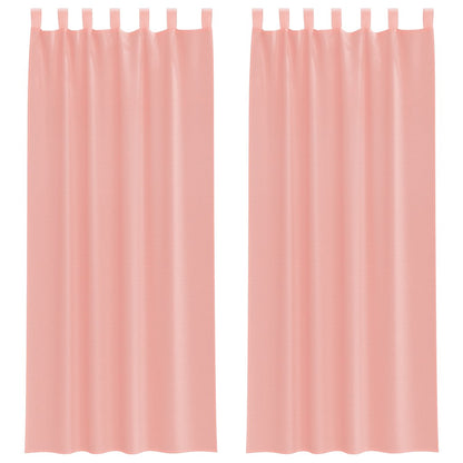 Voile Vorhänge mit Schlaufen 2 Stk. Rosa 140x260 cm