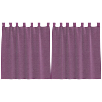 Voile Vorhänge mit Schlaufen 2 Stk. Lila 140x140 cm