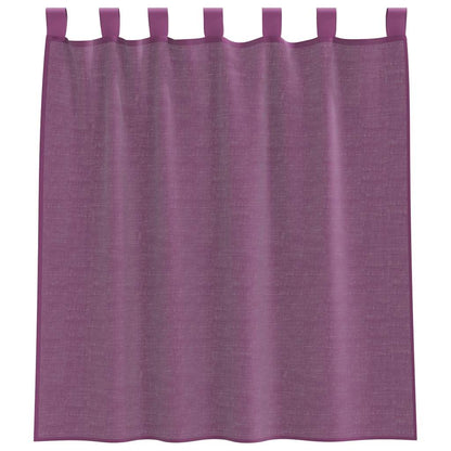 Voile Vorhänge mit Schlaufen 2 Stk. Lila 140x140 cm