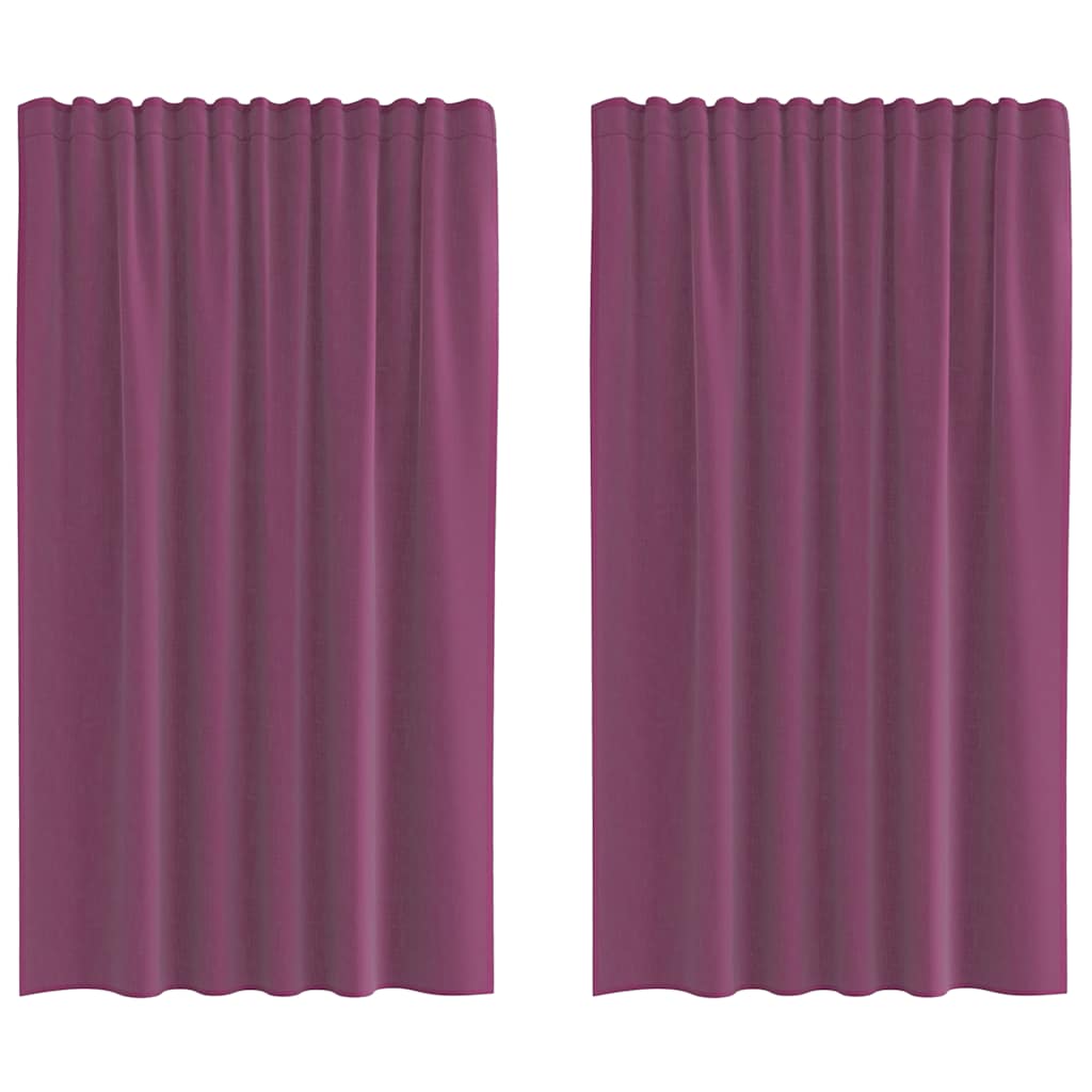 Voile Vorhänge mit Schlaufen 2 Stk. Violett 140x175 cm