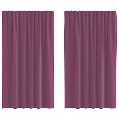 Voile Vorhänge mit Schlaufen 2 Stk. Violett 140x175 cm