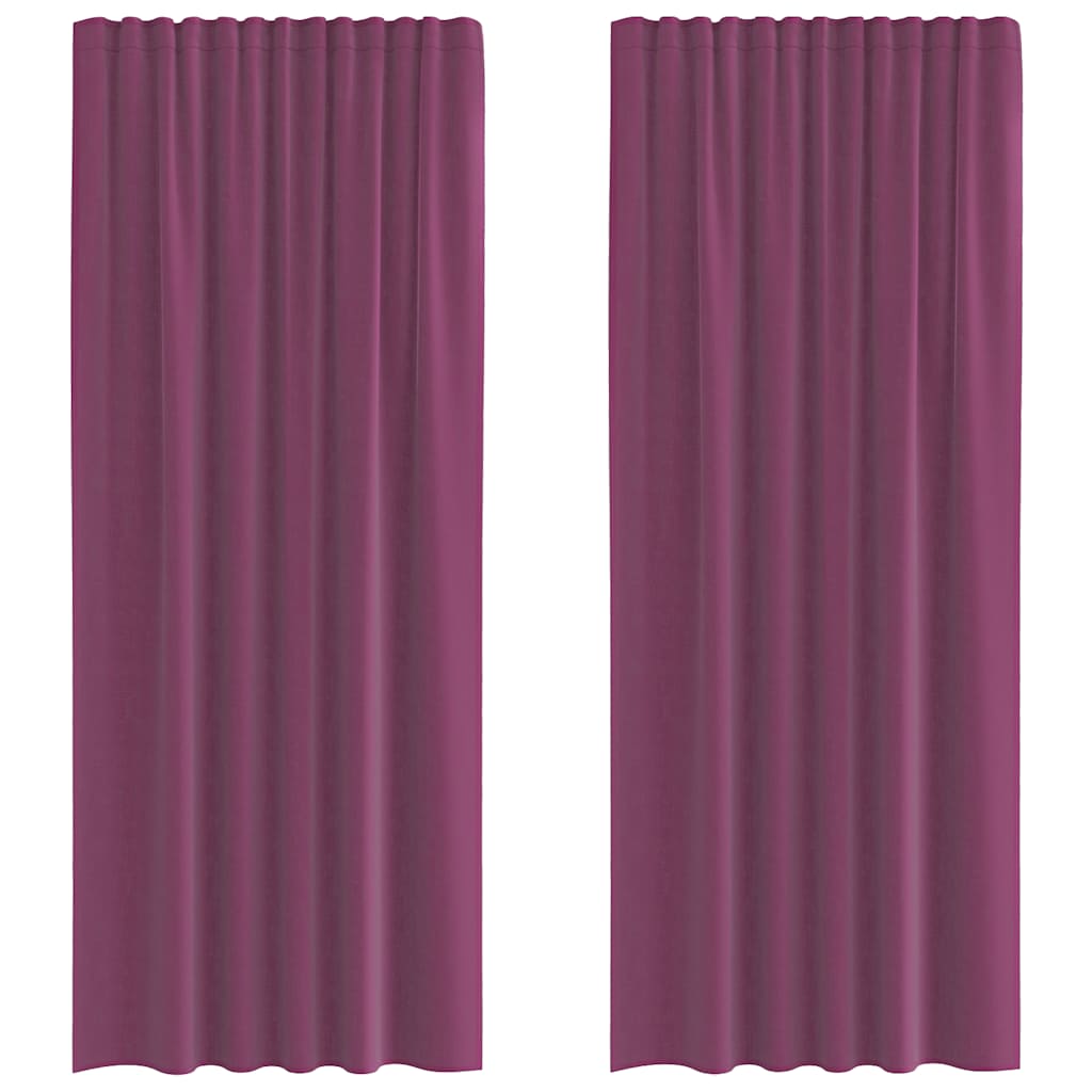 Voile Vorhänge mit Schlaufen 2 Stk. Violett 140x225 cm