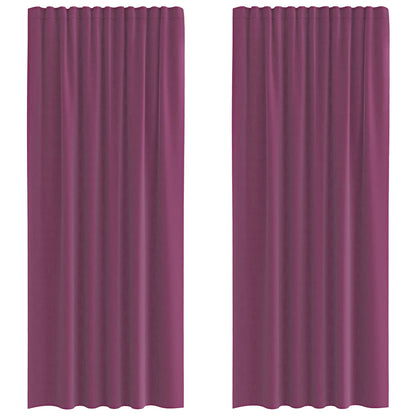 Voile Vorhänge mit Schlaufen 2 Stk. Violett 140x225 cm