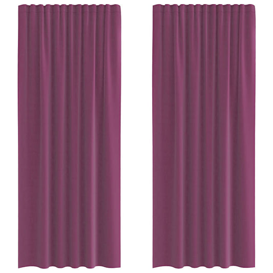 Voile Vorhänge mit Schlaufen 2 Stk. Violett 140x225 cm