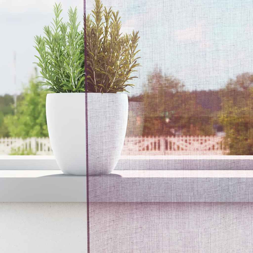 Voile Vorhänge mit Schlaufen 2 Stk. Violett 140x225 cm