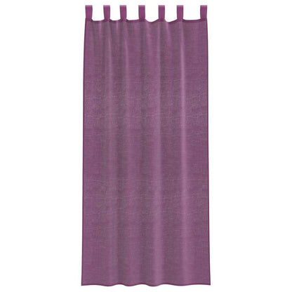 Voile Vorhänge mit Schlaufen 2 Stk. Violett 140x225 cm