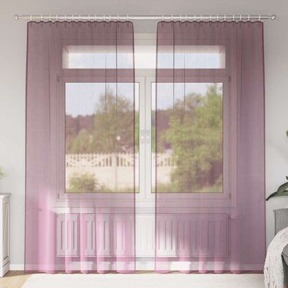 Voile Vorhänge mit Schlaufen 2 Stk. Lila 140x245 cm