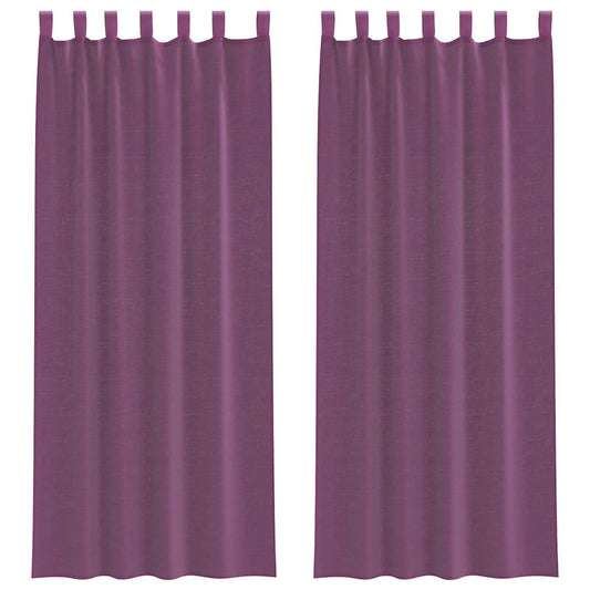 Voile Vorhänge mit Schlaufen 2 Stk. Lila 140x260 cm