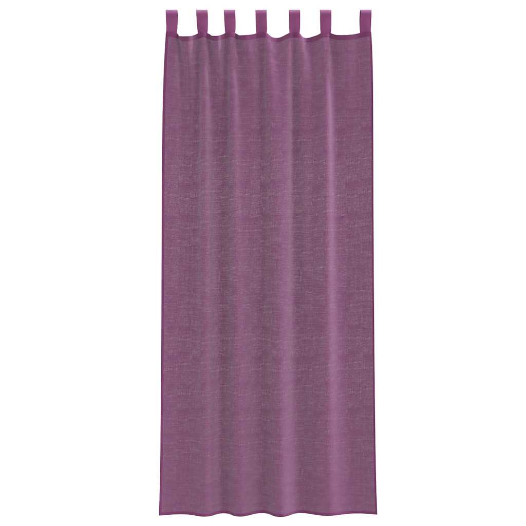 Voile Vorhänge mit Schlaufen 2 Stk. Lila 140x260 cm