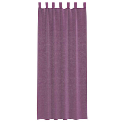 Voile Vorhänge mit Schlaufen 2 Stk. Lila 140x260 cm