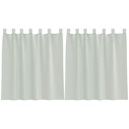 Voile Vorhänge mit Schlaufen 2 Stk. Hellgrau 140x140 cm