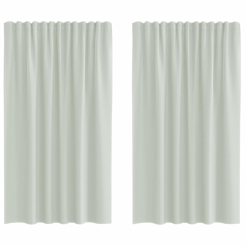 Voile Vorhänge mit Schlaufen 2 Stk. Hellgrau 140x175 cm