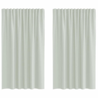 Voile Vorhänge mit Schlaufen 2 Stk. Hellgrau 140x175 cm