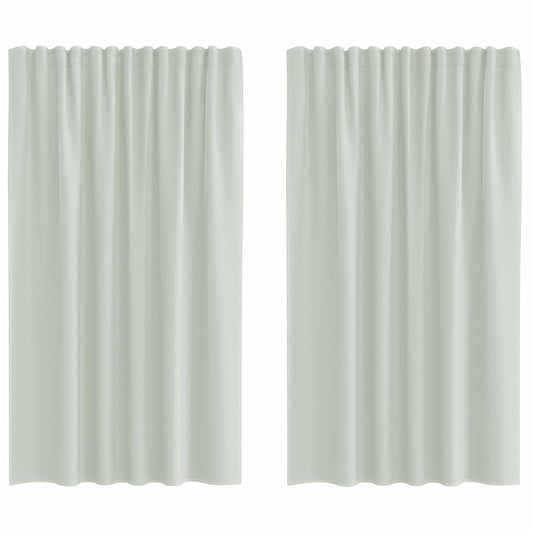 Voile Vorhänge mit Schlaufen 2 Stk. Hellgrau 140x175 cm