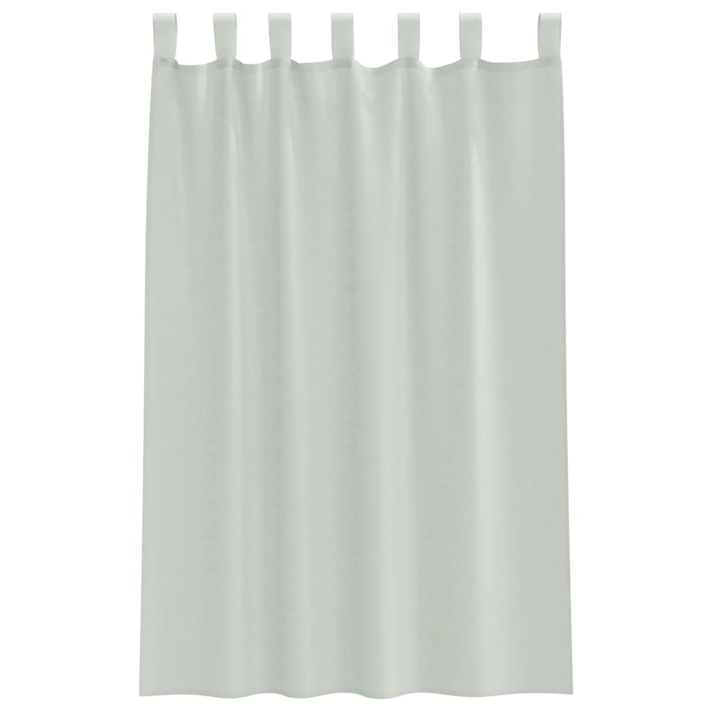 Voile Vorhänge mit Schlaufen 2 Stk. Hellgrau 140x175 cm