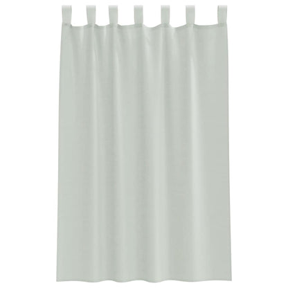 Voile Vorhänge mit Schlaufen 2 Stk. Hellgrau 140x175 cm