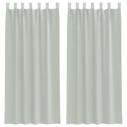 Voile Vorhänge mit Schlaufen 2 Stk. Hellgrau 140x225 cm