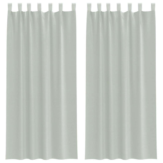 Voile Vorhänge mit Schlaufen 2 Stk. Hellgrau 140x225 cm