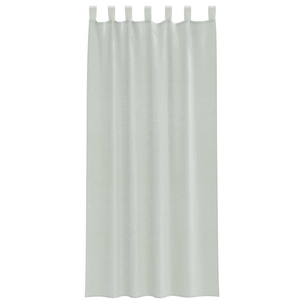 Voile Vorhänge mit Schlaufen 2 Stk. Hellgrau 140x245 cm