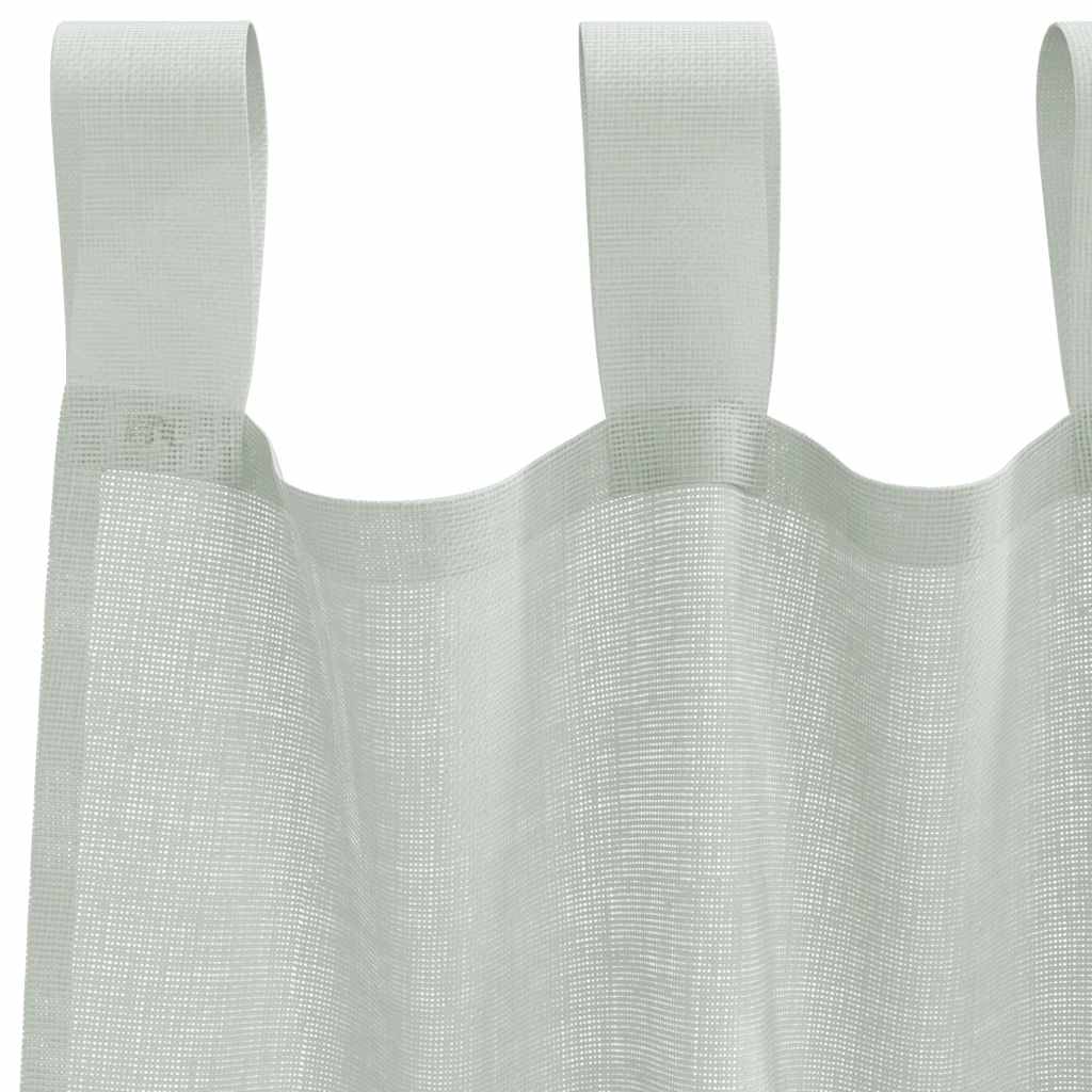 Voile Vorhänge mit Schlaufen 2 Stk. Hellgrau 140x245 cm