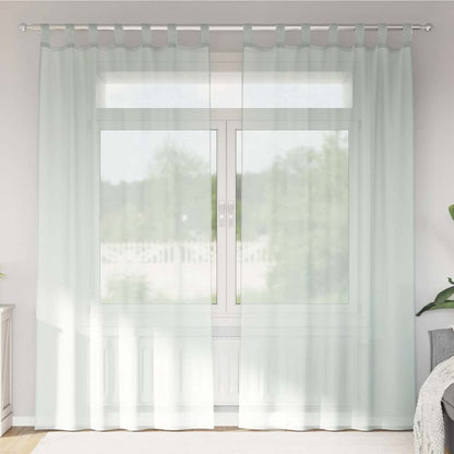 Voile Vorhänge mit Schlaufen 2 Stk. Hellgrau 140x245 cm