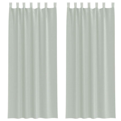 Voile Vorhänge mit Schlaufen 2 Stk. Hellgrau 140x260 cm