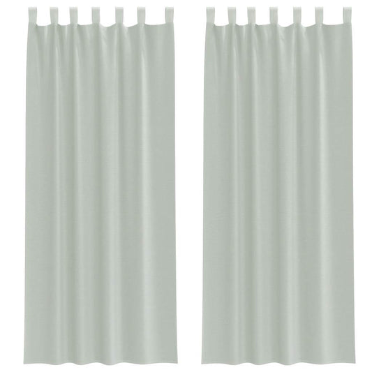 Voile Vorhänge mit Schlaufen 2 Stk. Hellgrau 140x260 cm