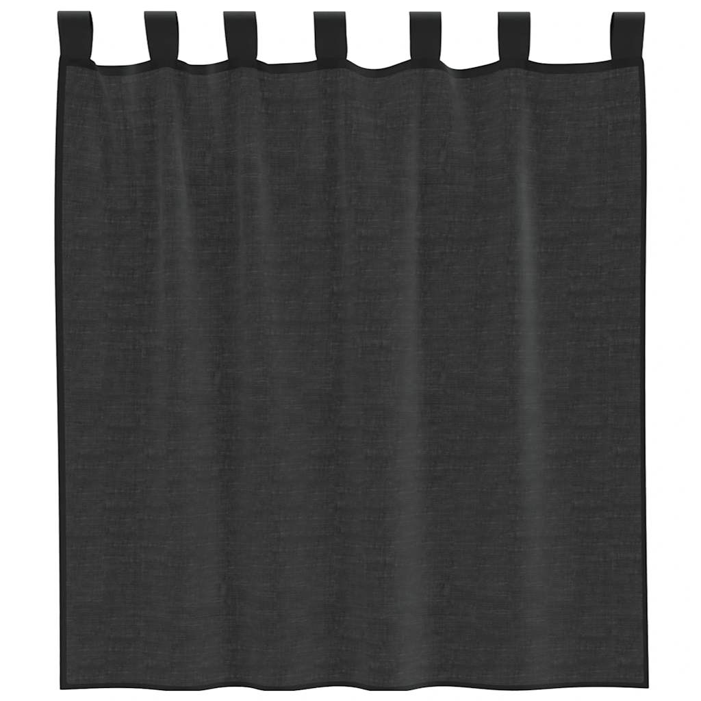 Voile Vorhänge mit Schlaufen 2 Stk. Königsblau 140x140 cm