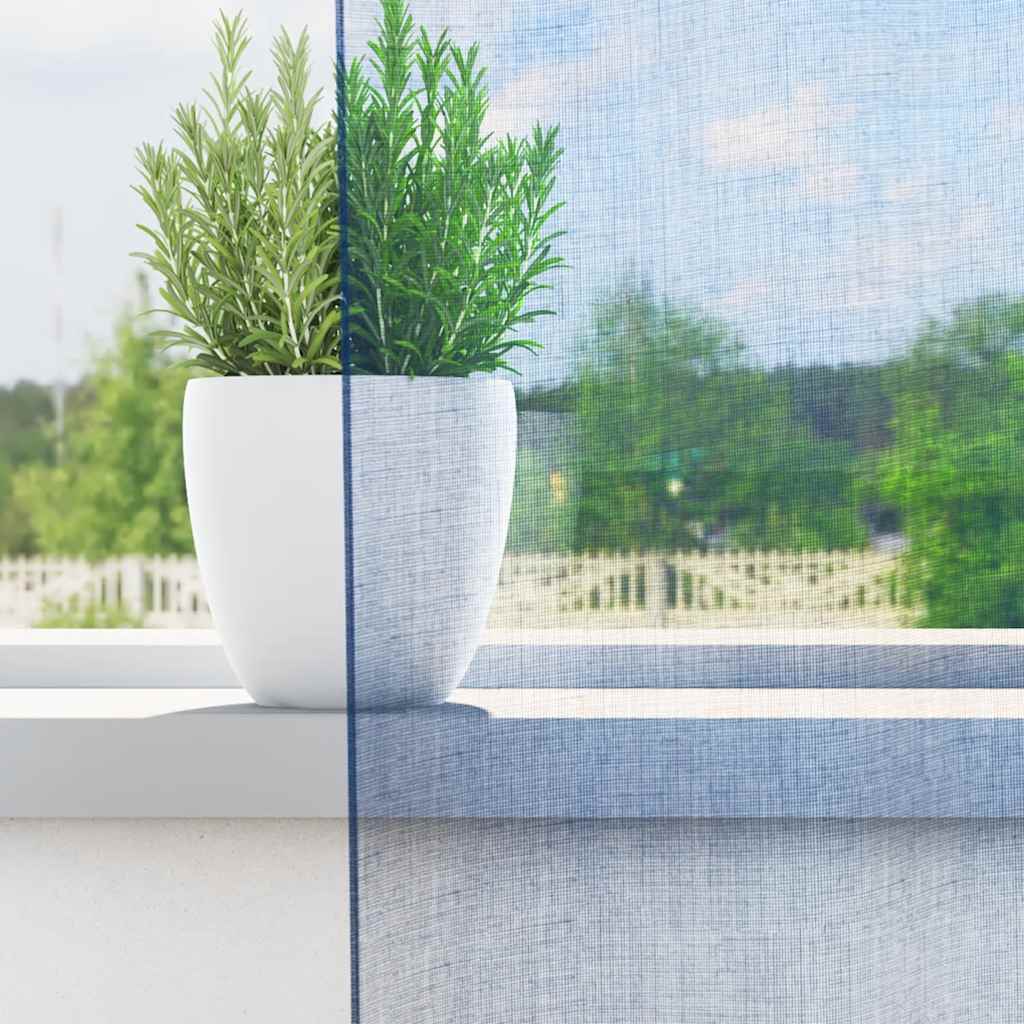 Voile Vorhänge mit Schlaufen 2 Stk. Königsblau 140x175 cm