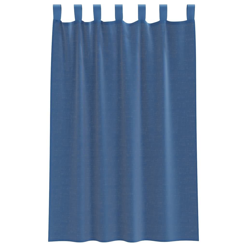 Voile Vorhänge mit Schlaufen 2 Stk. Königsblau 140x175 cm