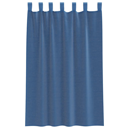 Voile Vorhänge mit Schlaufen 2 Stk. Königsblau 140x175 cm