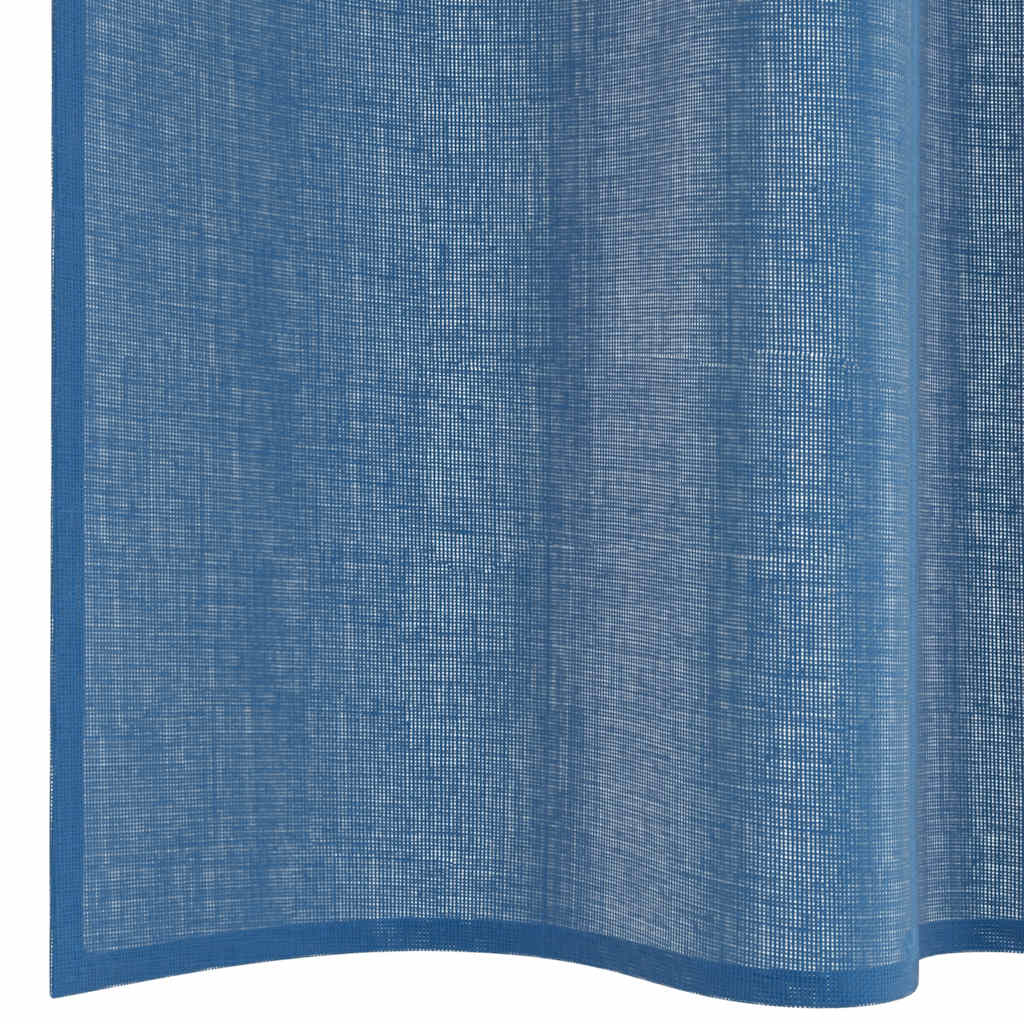Voile Vorhänge mit Schlaufen 2 Stk. Königsblau 140x175 cm