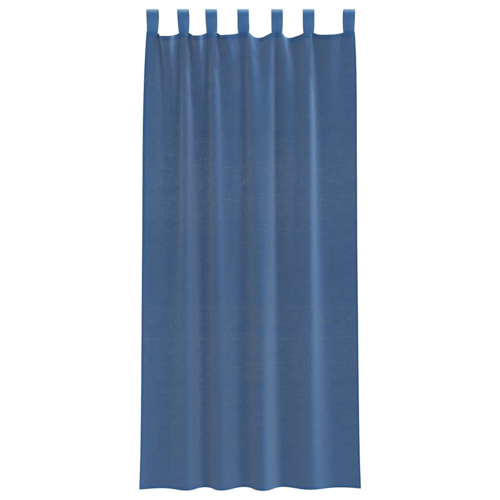 Voile Vorhänge mit Schlaufen 2 Stk. Königsblau 140x225 cm