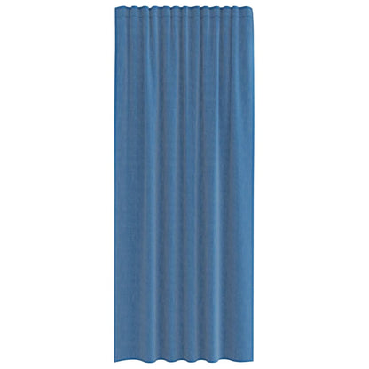 Voile Vorhänge mit Schlaufen 2 Stk. Königsblau 140x245 cm