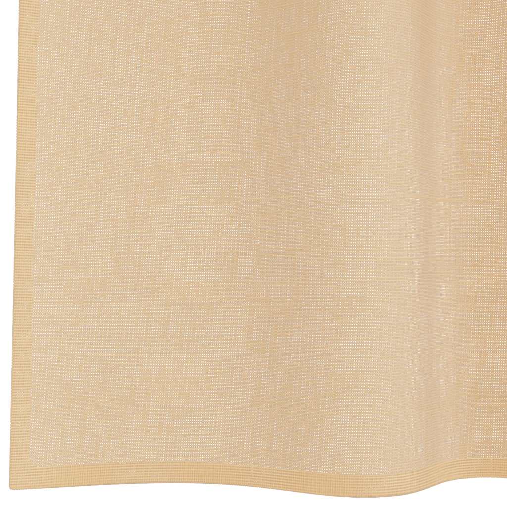 Voile Vorhänge mit Schlaufen 2 Stk. Sandfarbe 140x225 cm