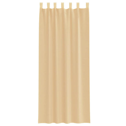 Voile Vorhänge mit Schlaufen 2 Stk. Sandfarbe 140x260 cm