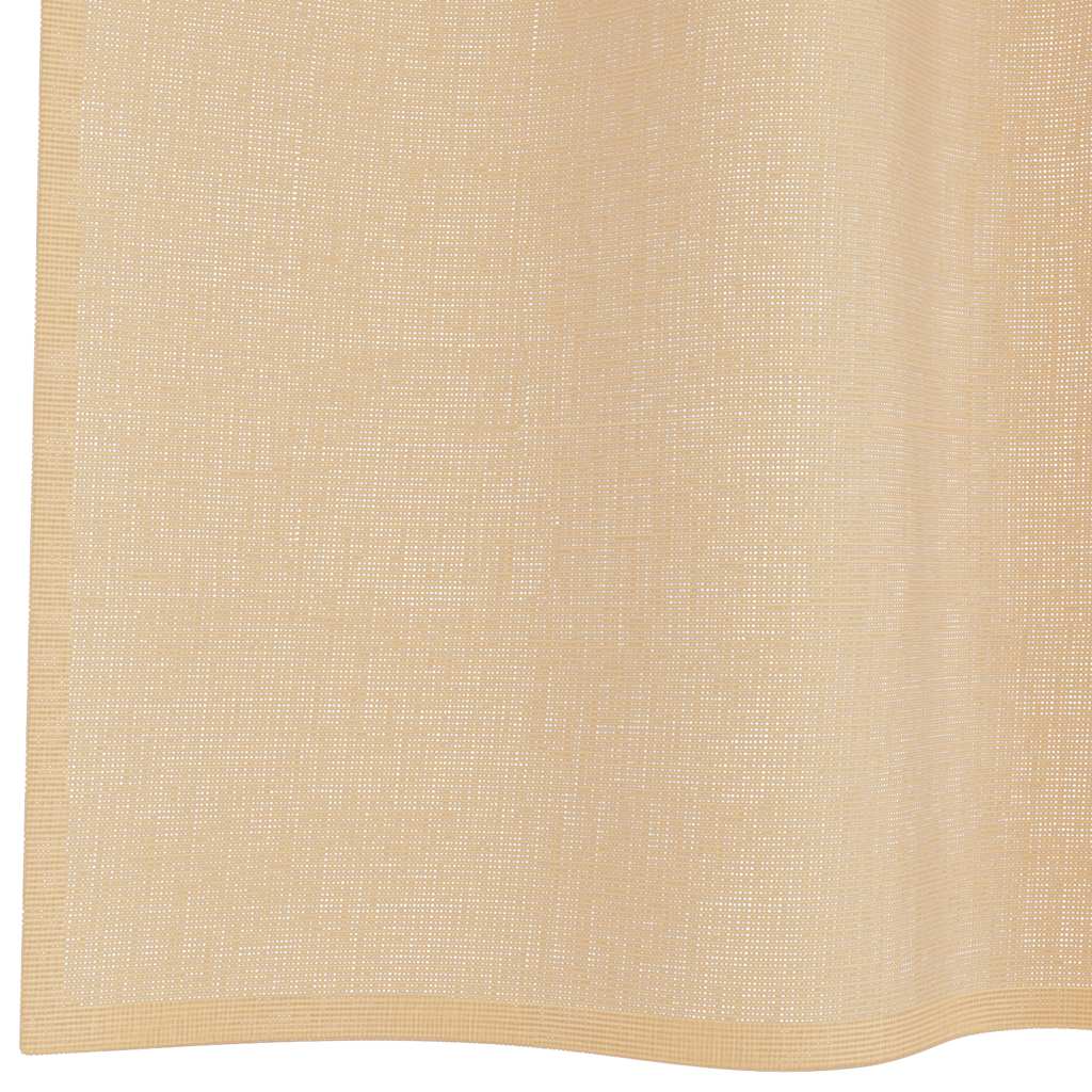 Voile Vorhänge mit Schlaufen 2 Stk. Sandfarbe 140x260 cm