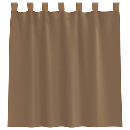 Voile Vorhänge mit Schlaufen 2 Stk. Hellbraun 140x140 cm