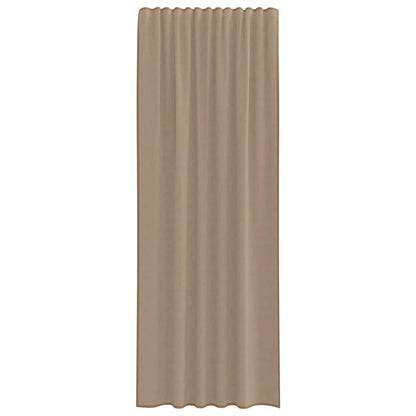 Voile Vorhänge mit Schlaufen 2 Stk. Hellbraun 140x260 cm
