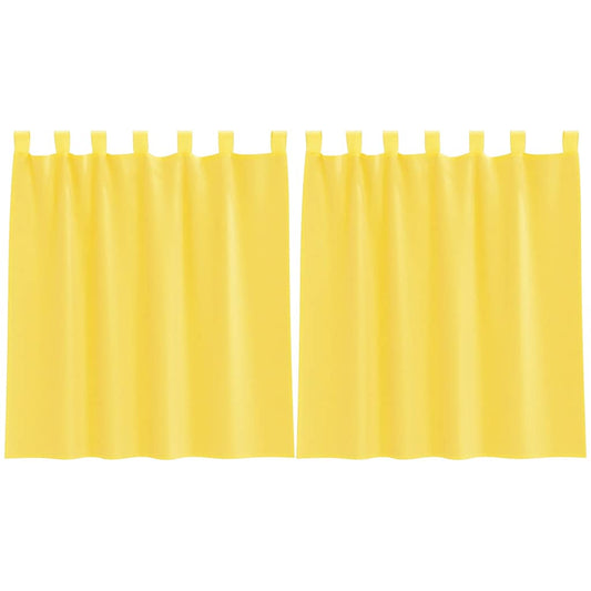 Voile Vorhänge mit Schlaufen 2 Stk. Gelb 140x140 cm